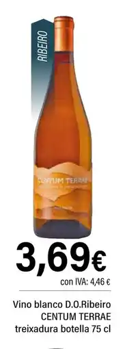 Cash Ifa CENTUM TERI Vino blanco D.O.Ribeiro treixadura botella oferta