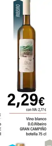 Cash Ifa GRAN CAMPIÑO Vino blanco D.O.Ribeiro oferta