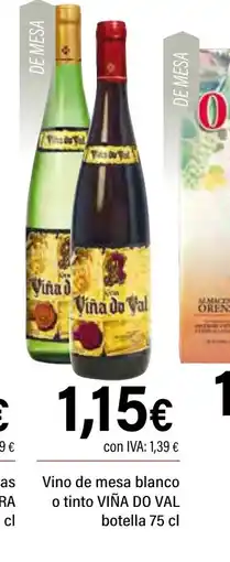 Cash Ifa VIÑA DO VAL Vino de mesa blanco o tinto oferta