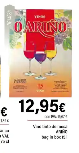 Cash Ifa ARIÑO Vino tinto de mesa oferta