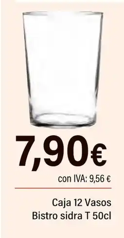Cash Ifa Caja 12 Vasos Bistro sidra T oferta