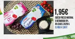 Claudio Queso fresco natural o desnatado 0% oferta