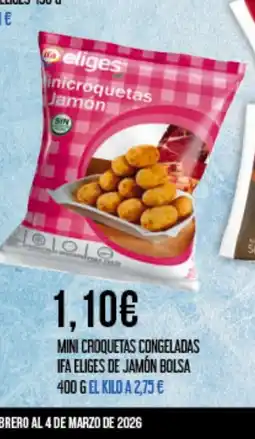 Claudio IFA ELIGES Mini croquetas congeladas de jamón bolsa oferta
