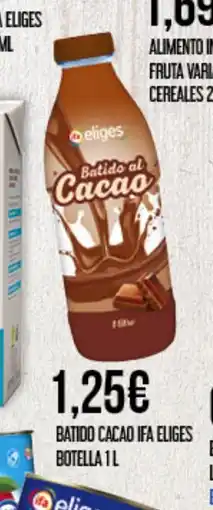 Claudio IFA ELIGES Batido cacao botella oferta
