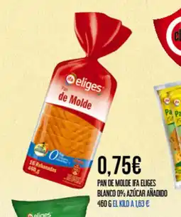 Claudio IFA ELIGES Pan de molde blanco 0% azúcar añadido oferta