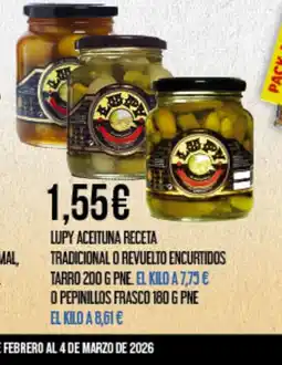 Claudio LUPY Aceituna receta tradicional o revuelto encurtidos tarro o pepinillos frasco oferta