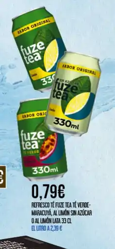 Claudio FUZE TEA Refresco té té verde- maracuya, al limón sin azúcar o al limón lata oferta