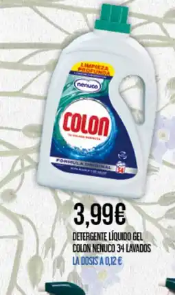 Claudio NENUCO Detergente líquido gel colon 34 lavados oferta