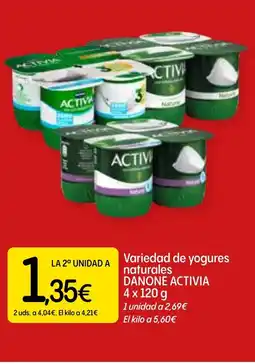 Dialprix DANONE ACTIVIA Variedad de yogures naturales oferta
