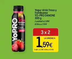 Dialprix YO-PRO DANONE Yogur drink fresa y frambuesa oferta