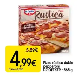 Dialprix DR.OETKER Pizza rústica doble pepperoni oferta