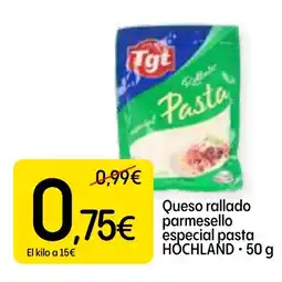 Dialprix HOCHLAND Queso rallado parmesello especial pasta oferta