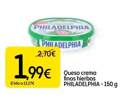 Dialprix PHILADELPHIA Queso crema finas hierbas oferta