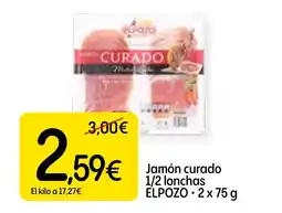 Dialprix ELPOZO Jamón curado 1/2 lonchas oferta