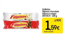 Dialprix ARTIACH Galletas filipinos chocolate blanco o negro oferta