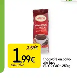 Dialprix VALOR CAO Chocolate en polvo a la taza oferta