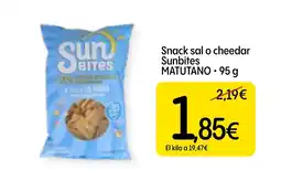 Dialprix MATUTANO Snack sal o cheedar Sunbites oferta