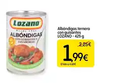 Dialprix LOZANO Albóndigas ternera con guisantes oferta