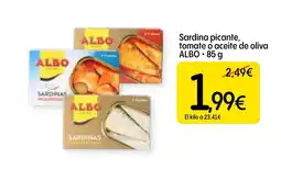 Dialprix ALBO Sardina picante, tomate o aceite de oliva oferta