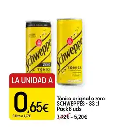 Dialprix SCHWEPPES Tónica original o zero oferta