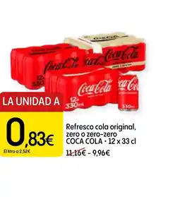Dialprix COCA COLA Refresco cola original, zero o zero-zero oferta