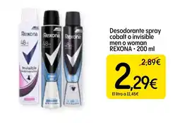 Dialprix REXONA Desodorante spray cobalt o invisible men o woman oferta