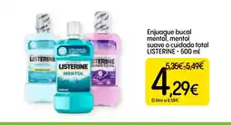 Dialprix LISTERINE Enjuague bucal mentol, mentol suave o cuidado total oferta