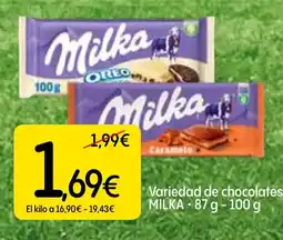 Dialprix MILKA Variedad de chocolates oferta