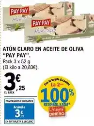 E.Leclerc Pay pay - atun claro en aceite de oliva oferta