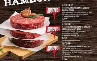 Origen - hamburguesa de vacuno