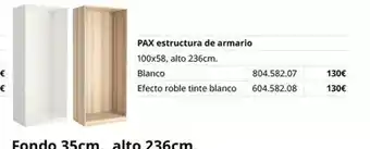 IKEA Blanco - pax estructura de armario oferta