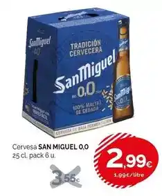 Condis San miguel - cervesa 0,0 oferta