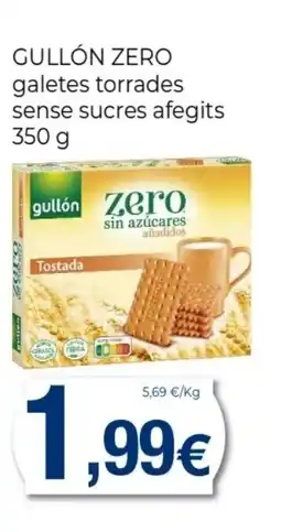 Keisy GULLÓN ZERO galetes torrades sense sucres afegits oferta