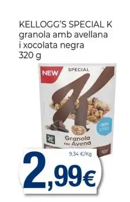 Keisy KELLOGG'S SPECIAL K granola amb avellana i xocolata negra oferta