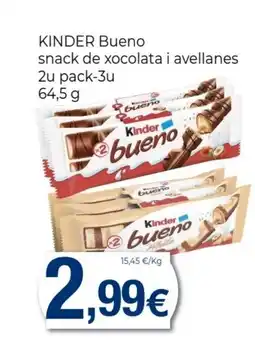 Keisy KINDER Bueno snack de xocolata i avellanes oferta