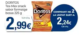 Keisy DORITOS Tex-Mex snack sabor formatge bossa oferta