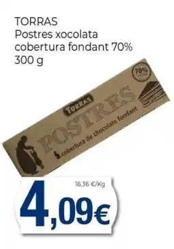 Keisy TORRAS Postres xocolata cobertura fondant 70% oferta
