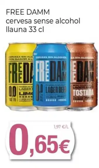 FREE DAMM cervesa sense alcohol llauna