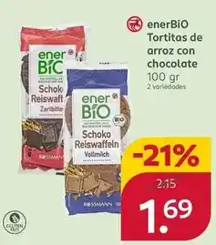 Rossmann Bio - tortitas de arroz con chocolate oferta