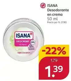 Rossmann Desodorante en crema oferta