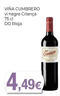 Keisy VIÑA CUMBRERO vi negre Criança DO Rioja oferta