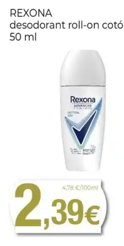 Keisy REXONA desodorant roll-on cotó oferta