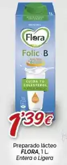 Alsara Supermercados Flora - preparado lácteo entera o ligera oferta