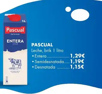 Supermercados Lupa PASCUAL Leche entera oferta