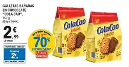 E.Leclerc COLA CAO Galletas bañadas en chocolate oferta