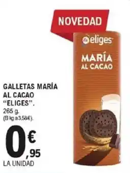 E.Leclerc IFA ELIGES Galletas maría al cacao oferta
