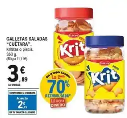 E.Leclerc CUÉTARA Galletas saladas oferta