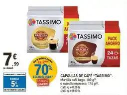 E.Leclerc TASSIMO Cápsulas de café oferta