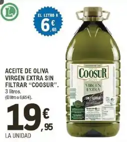 E.Leclerc COOSUR Aceite de oliva virgen extra sin filtrar oferta