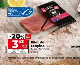 Dia DIA MARI MARINERA Filet de tonyina oferta